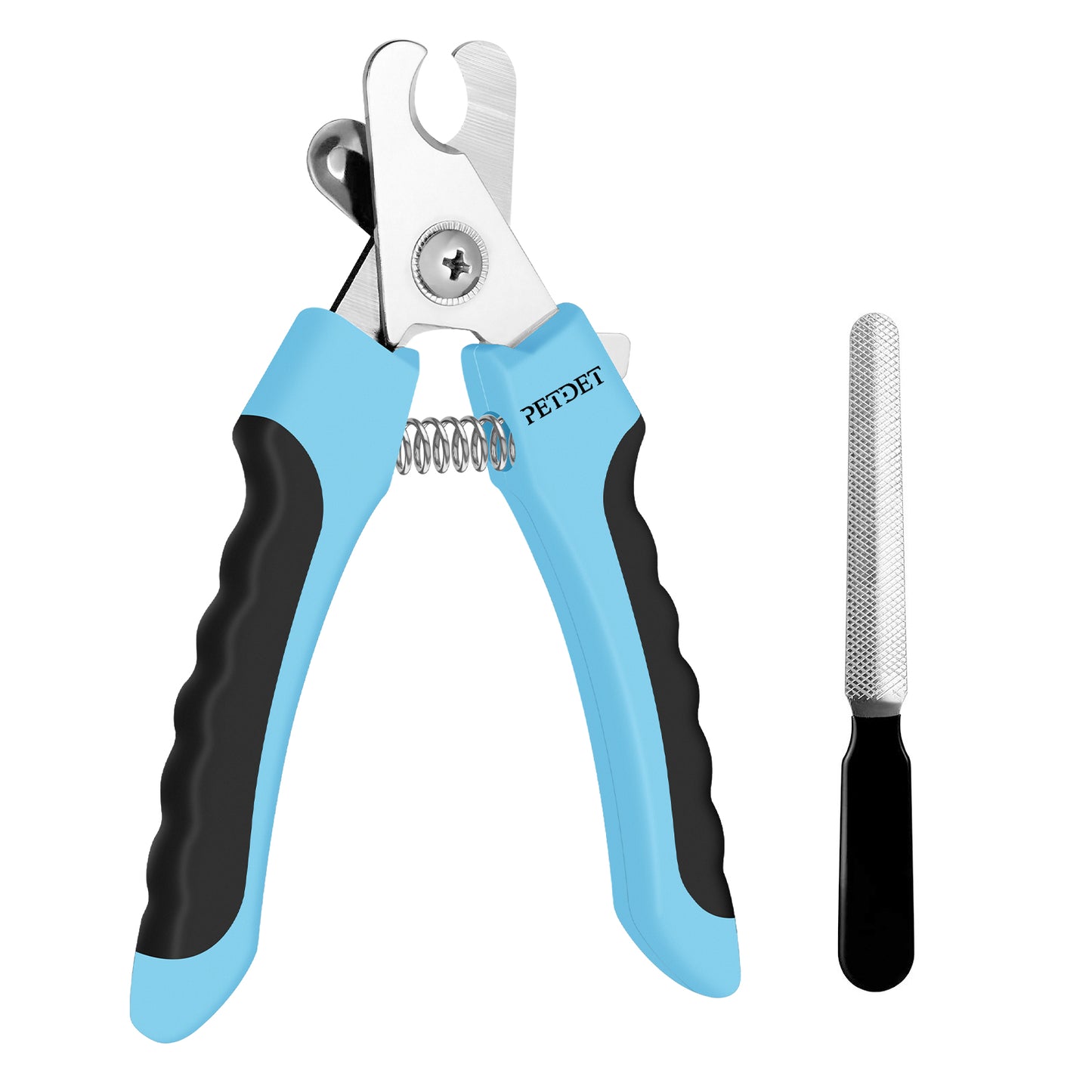 PETDET Dogs & Cats Pet Nail Clippers and Nail File with Safety Protection Device