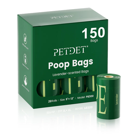 PETDET  Extra Thick Waste Bag Refill Rolls For Pets, Dog Waste Bags, Lavender Scented, 1 dispenser